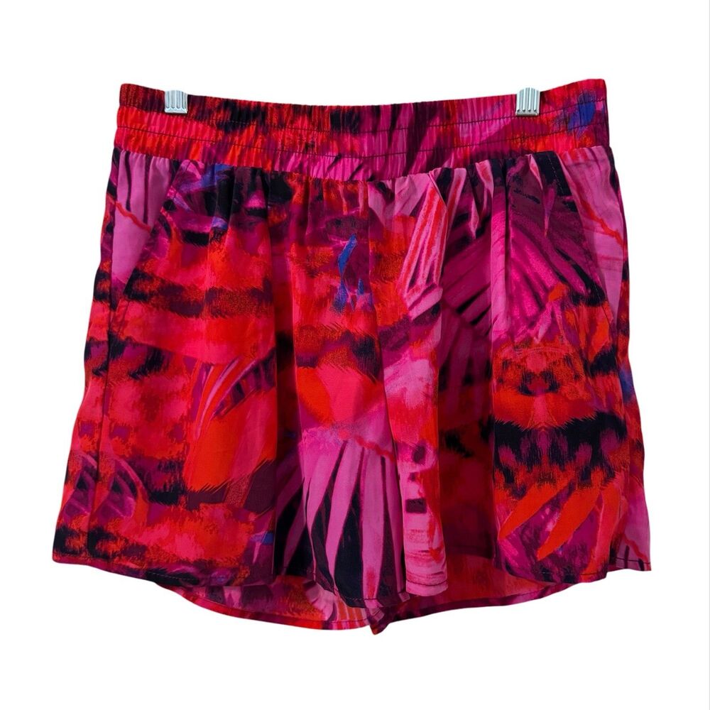 ANA Fuchsia Tropical Shorts Womens Small Tropical Vacation Resort Wear